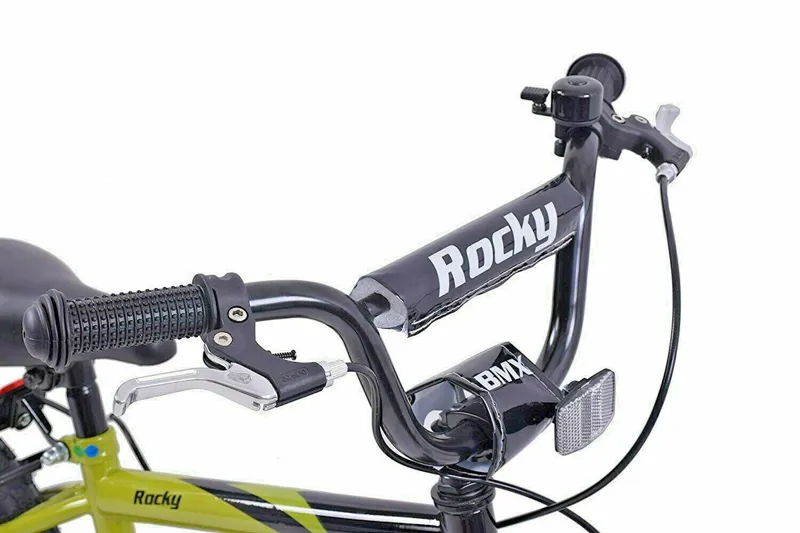 Ammaco Rocky 16 Inch Wheel Boys Bike Green and Black-1